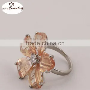 Flower Shape Ring Silver 925 Jewelry Hot Sale Fashion Design Ring for Girl thumbnail-1