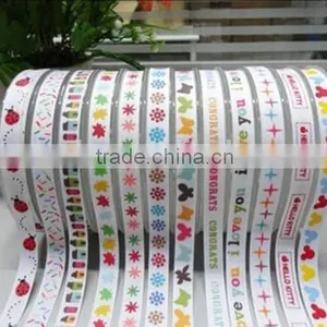 Silk Ink Print Grosgrain Ribbon, Silver Foil Satin Ribbon,Custom ,Logo Printed thumbnail-5