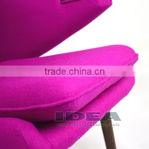 Replica Hans J Wegner Papa Bear Chair - Pink Fabric thumbnail-5