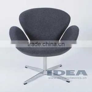 Replica Swan Chair - Grey Fabric thumbnail-2