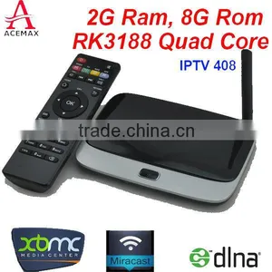 Android 4.2.2 Jelly Bean Google tv Box IPTV 408 With External Wifi Antenna thumbnail-1