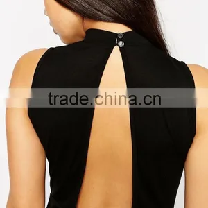 Dongguan Trade Assurance Manufacutre Column Maxi Dress Long Summer 2016 With High Neck thumbnail-4