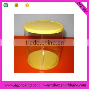 Clear Transparent Plastic PVC Seamed Tube With Solid Color ABS Cap thumbnail-1