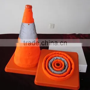 30cm/40cm/60cm/70cm Reflective Traffic Cone With Different Colors & Packing / Flexible/collapsible/retractable Safety Road Cone Quality Choice thumbnail-3