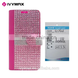 IVYMAX 2016 Lady Style Diamond Bling Leather Wallet Case for Samsung Galaxy S7/G930 thumbnail-3