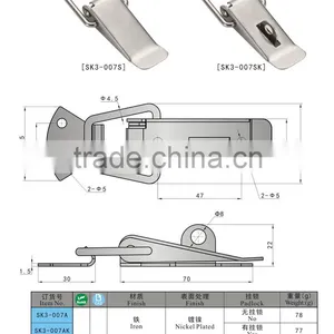 SK3-007S Adjustable Stainless Steel(SUS304) Draw Latch thumbnail-3