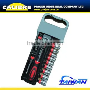 CALIBRE High Quality 16pc 1/4"Dr Socket & Wrench Set thumbnail-1