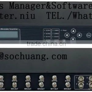 4in1 Satellite Dvb-s2 Dvb-c Transmodulator(DisEqc/22KHz,8*DVB-S/S2+4*ASI In,4 QAM RF Out) thumbnail-1