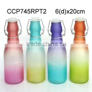 CCP745RPT2 Roud Glass Bottle Sprayed With Color thumbnail-1
