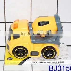 Funny Yellow Truck Toy Happy Kids Plastic Toy Concrete Mixer Truck thumbnail-2