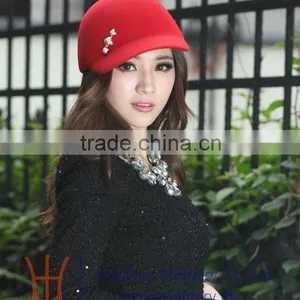 Wholesale Winter Hat Red/Blue Wool Hat For Women thumbnail-1