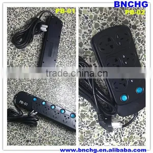 Supplying Three 6 Outlet Power Electrical Socket Surge Protector Strip Splitter 3M thumbnail-1