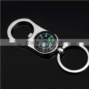 Beer Company Promotional Gifts Metal Bottle Opener Keychain Compass thumbnail-1