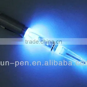 Metal LED Pen With Red and Blue Light thumbnail-3