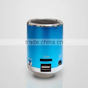 Outdoor MP3 Player for Music Mini Multimedia Portable Sound USB Speaker for Mobile FM Radio With Metal Case thumbnail-1