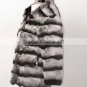 Children Chinchilla Rex Rabbit Fur Coat thumbnail-4