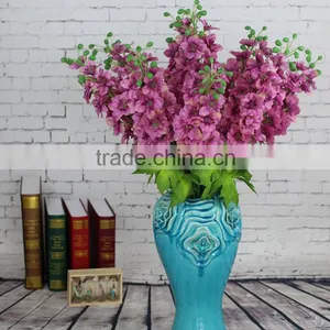 European Style Artificial Wholesale Flowers Artificial Silk Delphinium Ajacis thumbnail-2