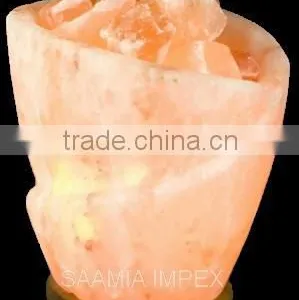 Beautiful Himalayan Rock Salt Lamp Fire Bowl thumbnail-1