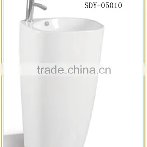 Hot Sale Ceramic Basin Bathroom Big Wash Sink With Stand thumbnail-1