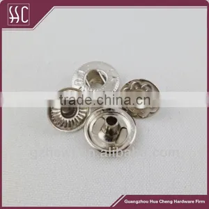 10mm Nickel Metal Snap Button thumbnail-1