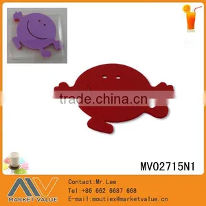 2016 Hot Selling High Quality Silicone Cup Mat /similing Face Shap Coffee Cup Mats thumbnail-1