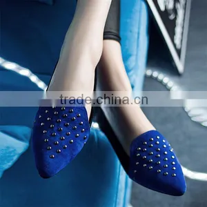 2015 High Quality Ladies Shoes Rivet Pointed-Toe Flat Shoes Spring Korean Peas Casual Shoes thumbnail-4