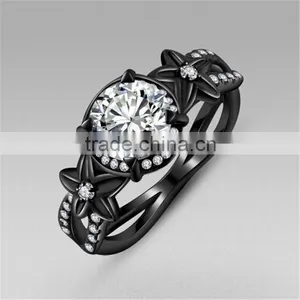 Plum Color Zircon Stone Embossed Circle Wedding Ring Micro Pave Floral Braided Women Bands thumbnail-1