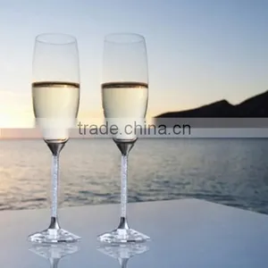 Manufacture Stem Crystal Glass Wine Cup Wedding For Guests Champagne Glasses With Diamond thumbnail-4