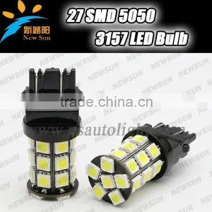 Factory Sell Canbus 3157 Led Lamp,12V 3.6W 510Lm 27 SMD 5050 Led Backup/reverse/turn Signal Lighting Bulb 3157 Base for All Car thumbnail-1