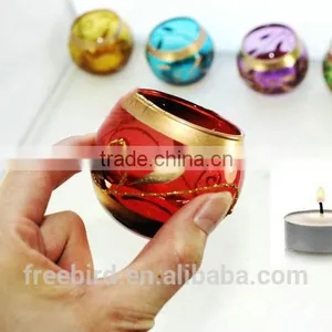 Glass Tea Light Holder,ball Shaped Vase ,votive Candle Holder thumbnail-5