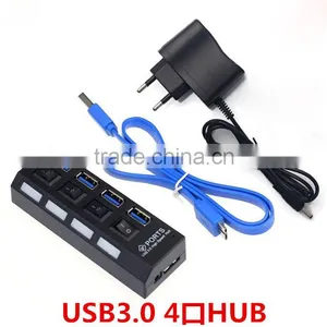 High Speed USB Hub 4 Ports USB 3.0 Hub Hub USB On/Off Switch For Computer Peripheral Accessorie thumbnail-1