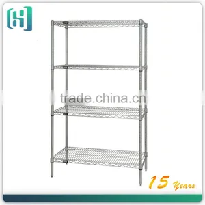Stylish 3 Tier Wire Chrome Plated Wire Net Display Shelf HSX-2313 thumbnail-1