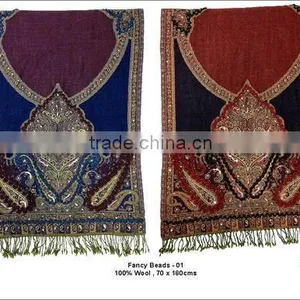 Fancy Bead Wool Shawls thumbnail-1