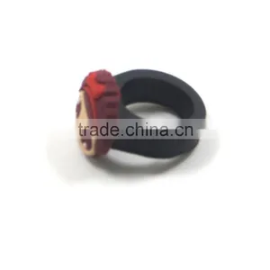 Promotion Gift Flower Custom Shaped Rubber Ring Wholesale Soft PVC 3d Figure Rings thumbnail-2