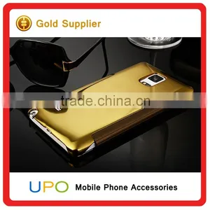 [UPO] Hard Plastic Clear View Mirror Smart Flip Cell Phone Case for Samsung Galaxy Note 4 Back Cover thumbnail-2