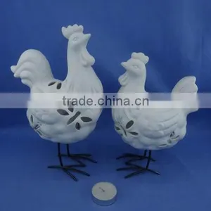 Tealight Ceramic Chicken thumbnail-2