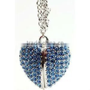 High Quality 8gb Heart Crystal Jewelry USB Flash Memory Drive Necklace,16gb Usb Flash Drive thumbnail-1