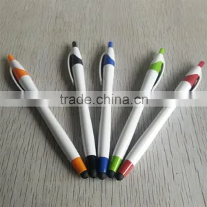 White Barrel Promotional Ballpen With Stylus Touch thumbnail-2