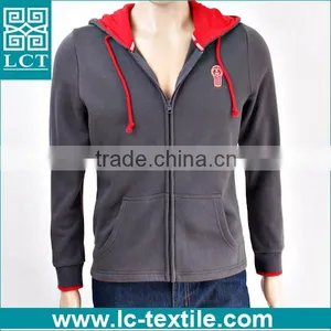 2016 no Minimum Promotional Customized Zip up Cotton Hoodies LCTH-001 thumbnail-6