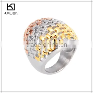 Kalen Jewelry Fshion Gold Stainless Steel Rings From China thumbnail-1