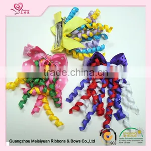 Factory Price Directly Custom Grosgrain Ribbon Pompom Flower for Girls Hair Accessories thumbnail-5
