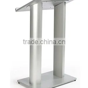 Floor Lectern Podium Stand With Double Column Design MDF With Aluminum Columns thumbnail-2
