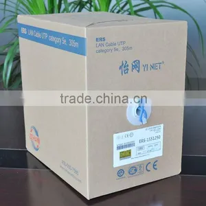 Bare Copper 24Awg 4pairs UTP CAT 5e LAN Ethernet Cable for Computer Network thumbnail-5