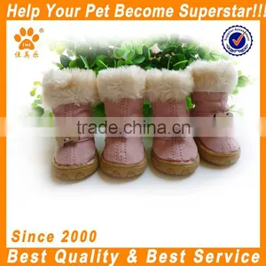 JML New Destyle PU Leather Boot Pink/brown Outdoor Dog Winter Shoe thumbnail-1
