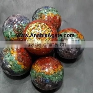 Chakra Layer Orgone Ball For Sell : Wholesale Orgone Ball : Orgone Spheres thumbnail-2