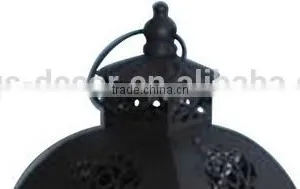 Classic Wooden Candleholder Iron Lanterns Indoor Stand thumbnail-3