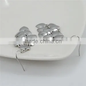 2017 Latest Stainless Steel Siver Multilayer Heart Charm Earring Pendant Jewelry thumbnail-2