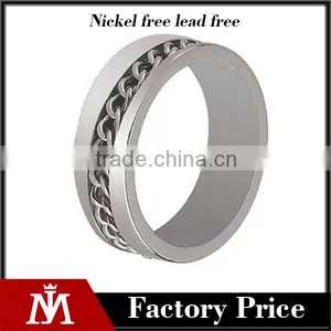 2016 Chain High Polished Classic Stainless Steel Ring Band for Men thumbnail-1