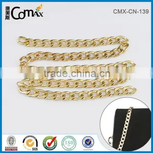 Fashion Gold Stainless Steel Metal Strap Chain For Purse thumbnail-3