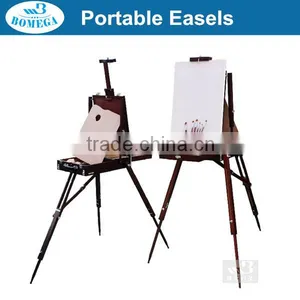 in Stock Portable Three-legged Wooden Sketch Box Easel French Easel Box thumbnail-1